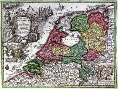 オランダ 地図 作： Georg Matthäus Seutter