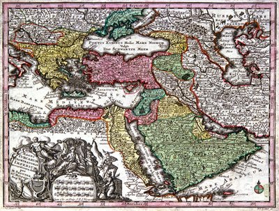 オスマン帝国地図 作： Georg Matthäus Seutter