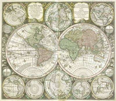 世界地図、1744年 作： Georg Matthäus Seutter