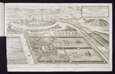 プリンスビショップの住居であるクレミエの新しい庭園は、1700年頃に出版されました 作： Georg Matthaus Vischer