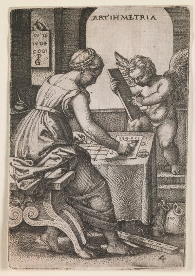 シリーズ「リベラル アーツ」より、Arithmetica 作： Georg Pencz