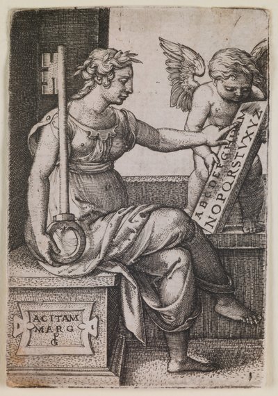 グラマティカ、「教養」シリーズより、1541年頃（エングレーヴィング） 作： Georg Pencz