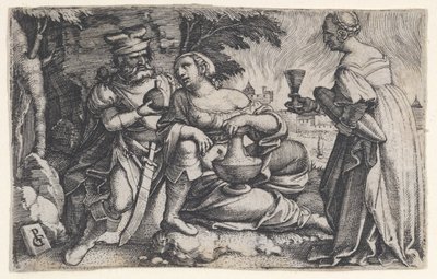 ロトと娘たち。 作： Georg Pencz