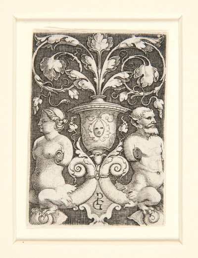 二人の人物が飾られた花瓶 作： Georg Pencz
