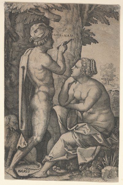 パリスとオイノーネー 作： Georg Pencz