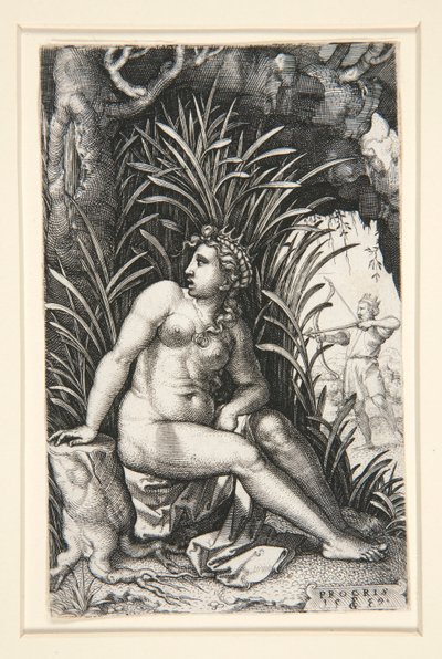 シリーズ The Greek Heroines の Procris と Cephalus 作： Georg Pencz