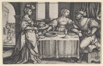 洗礼者ヨハネの首を持つサロメ。 作： Georg Pencz