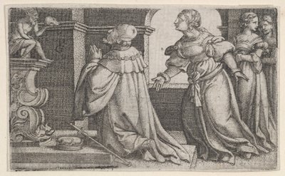 ソロモン崇拝の偶像。 作： Georg Pencz