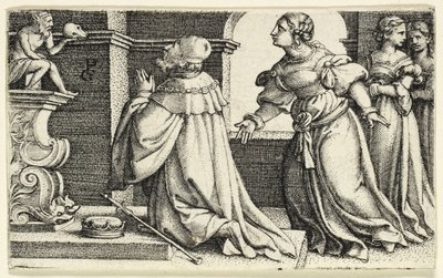 偶像モロクを崇拝するソロモン 作： Georg Pencz