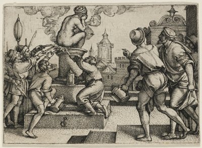 The Story of the Magician Virgil より、罰せられた娼婦 作： Georg Pencz
