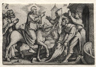 イエス・キリストの生涯：エルサレムに入るキリスト 作： Georg Pencz