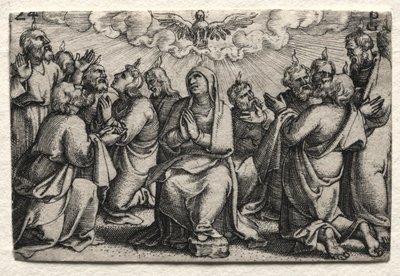 イエス・キリストの生涯：聖霊の降臨c。 1534-35。 作： Georg Pencz