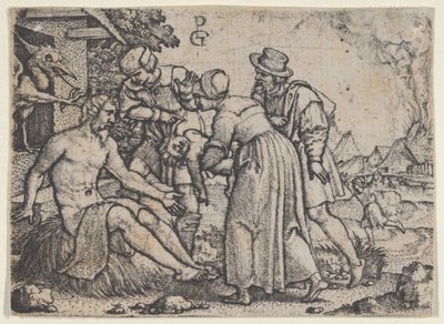 ヨブの迫害。 作： Georg Pencz