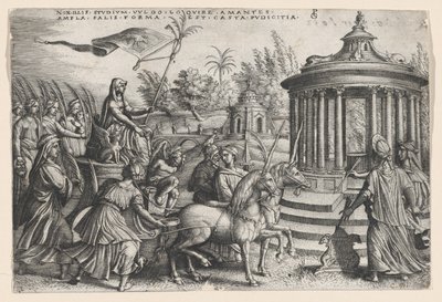 ペトラルカの勝利より、純潔の愛への勝利。 作： Georg Pencz