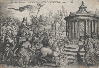 ペトラルカの勝利より、純潔の愛への勝利。 作： Georg Pencz