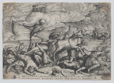 『ペトラークの勝利』より、時の死の勝利。 作： Georg Pencz