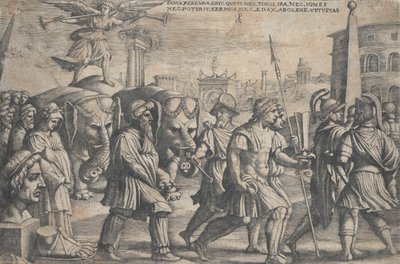 『ペトラークの勝利』より、純潔の名声の勝利。 作： Georg Pencz