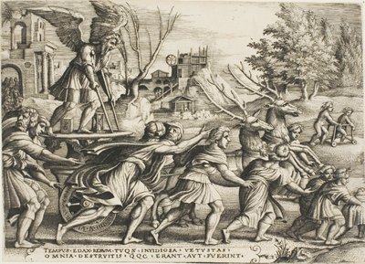 The Triumph of Time、The Triumphs of Petrarch のプレート 4 作： Georg Pencz