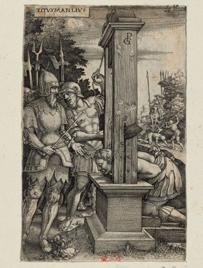 タイタス・マンリウス、1535年頃 作： Georg Pencz