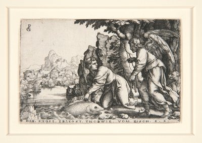 トビトと天使、pl。 シリーズ「トビトの物語」から 5 作： Georg Pencz