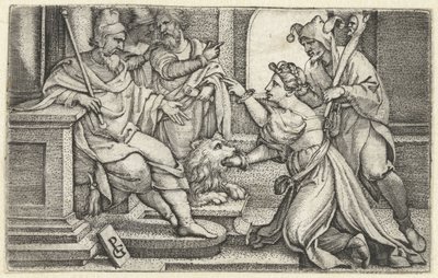 女性は宣誓の下で彼女の無実を宣言します 真実の口 ボッカ デッラ ベリタ 作： Georg Pencz