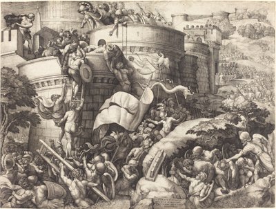カルタヘナの奪取 作： Georg Pencz after Giulio Romano