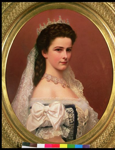 1867年、ハンガリーの衣装を着たバイエルン州のエリザベス女王（1837〜98年） 作： Georg Raab
