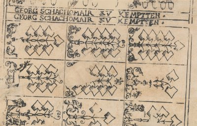 トランプのシート、1575-1600。 作： Georg Schachomair