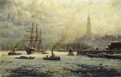 ハンブルク港、1893 作： Georg Schmitz