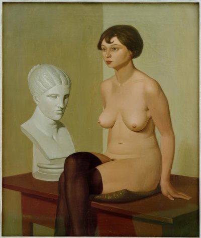 石膏の頭を持つ女性のヌード 作： Georg Scholz