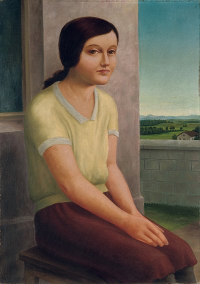 着席少女; 1927年に着席した少女 作： Georg Schrimpf
