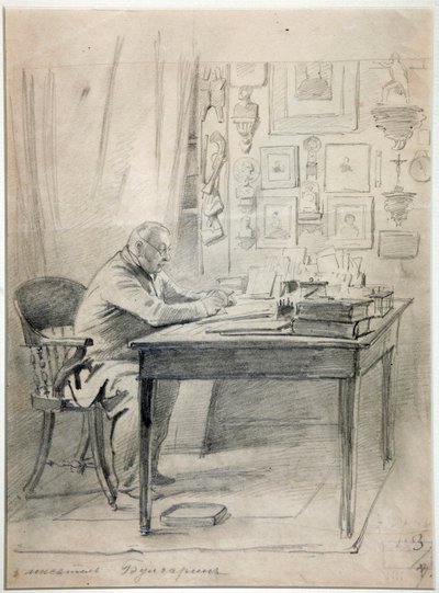 Faddei Boulgarine - 著者 Faddei Bulgarin (1789-1859) の肖像 by Timm, Vasily (George Wilhelm) (1820-1895) 作： Georg Wilhelm Timm