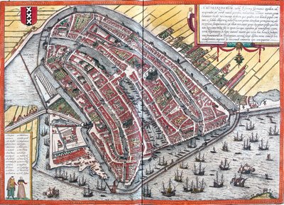 オランダ、アムステルダム 作： Georg and Hogenberg Franz (1535 90) Braun