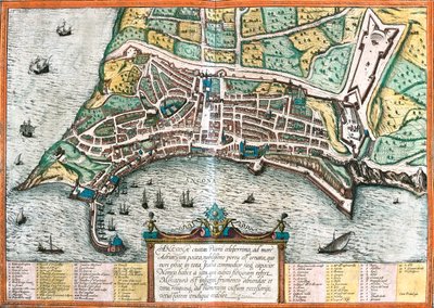 イタリア、アンコーナ 作： Georg and Hogenberg Franz (1535-90) Braun