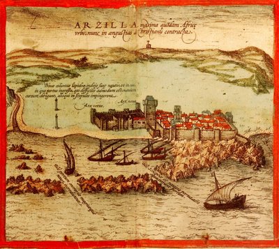 モロッコ、アシラ 作： Georg and Hogenberg Franz (1535 90) Braun