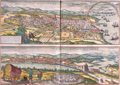 スペイン、バルセロナ 作： Georg and Hogenberg Franz (1535 90) Braun