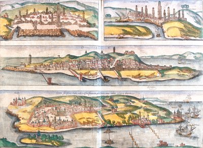 カサブランカ、アゼムール、ディウ、ゴア、モロッコ、インド 作： Georg and Hogenberg Franz (1535 90) Braun