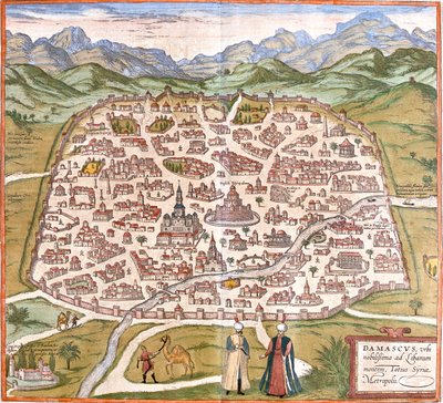 シリア、ダマスカス 作： Georg and Hogenberg Franz (1535 90) Braun