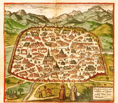 シリア、ダマスカス 作： Georg and Hogenberg Franz (1535 90) Braun