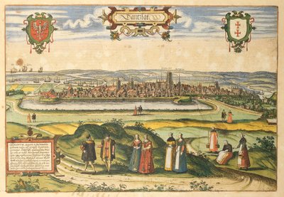 ゲオルグ・ブラウンの「Civitates Orbis Terrarum」よりグダンスク 作： Georg Braun and Hogenberg Franz
