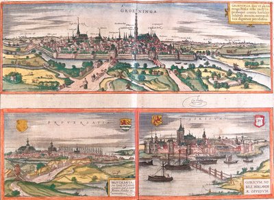 フローニンゲン、ブルワーズハーフェン、ゴリンケム（オランダ 作： Georg and Hogenberg Franz (1535 90) Braun