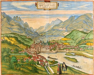 オーストリア、インスブルック 作： Georg and Hogenberg Franz (1535 90) Braun