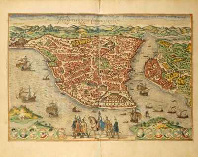 ゲオルグ・ブラウンの「Civitates Orbis Terrarum」から見たイスタンブール 作： Georg Braun and Hogenberg Franz
