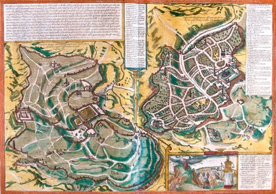 イスラエル、エルサレム 作： Georg and Hogenberg Franz (1535-90) Braun