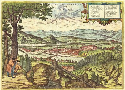 オーストリア、リンツ 作： Georg and Hogenberg Franz (1535 90) Braun
