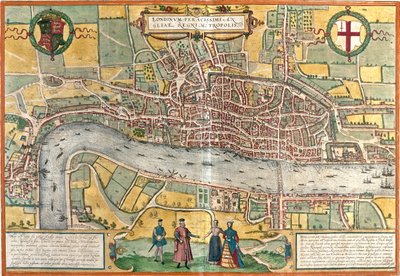 イギリス、ロンドン 作： Georg and Hogenberg Franz (1535 90) Braun