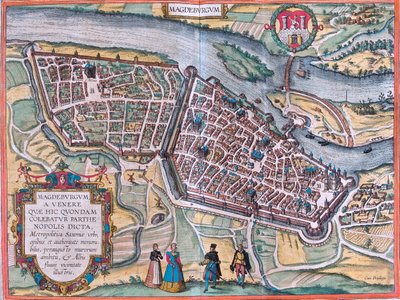 ドイツ、マグデブルク 作： Georg and Hogenberg Franz (1535 90) Braun