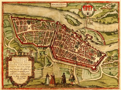 ドイツ、マグデブルク 作： Georg and Hogenberg Franz (1535 90) Braun