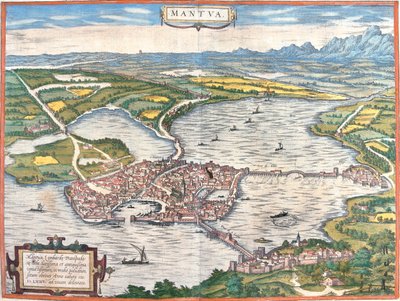 イタリア、マントヴァ 作： Georg and Hogenberg Franz (1535 90) Braun
