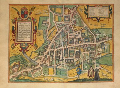 ジョージ・ブラウンの「Civitates Orbis Terrarum」よりケンブリッジの地図 作： Georg Braun and Hogenberg Franz